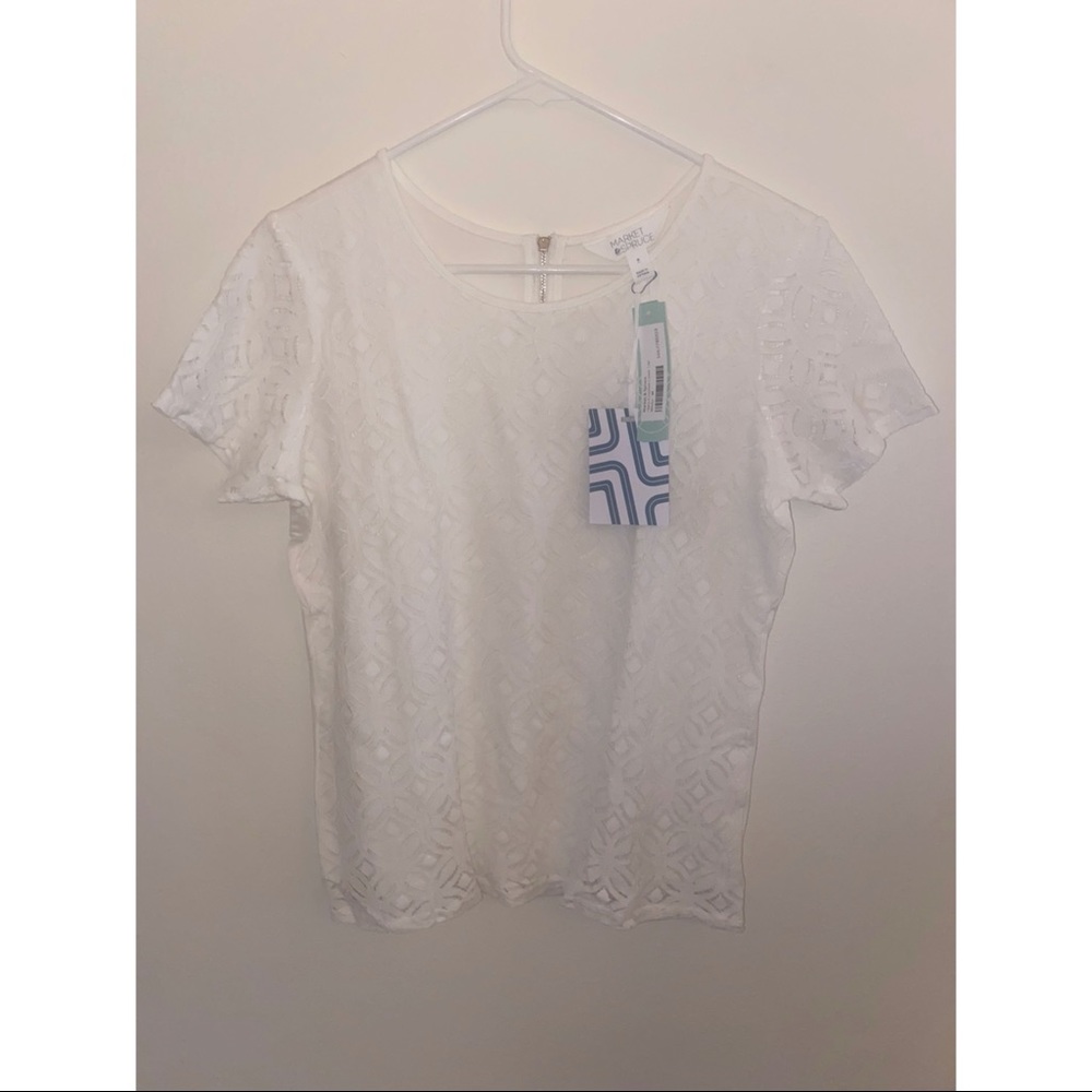 Market & Spruce Hans Crochet Front Top | M